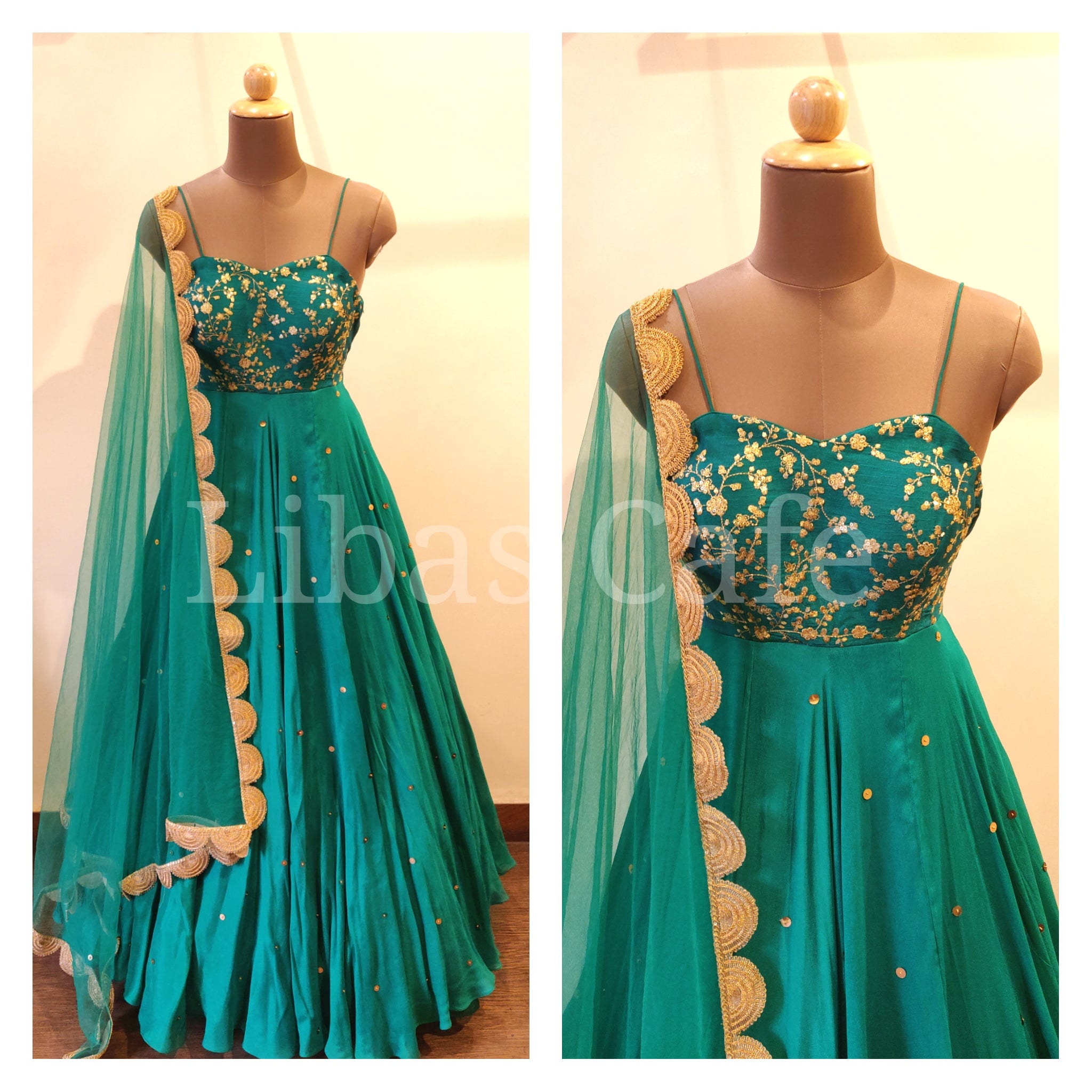 Emerald Green Noodle Strap Suit